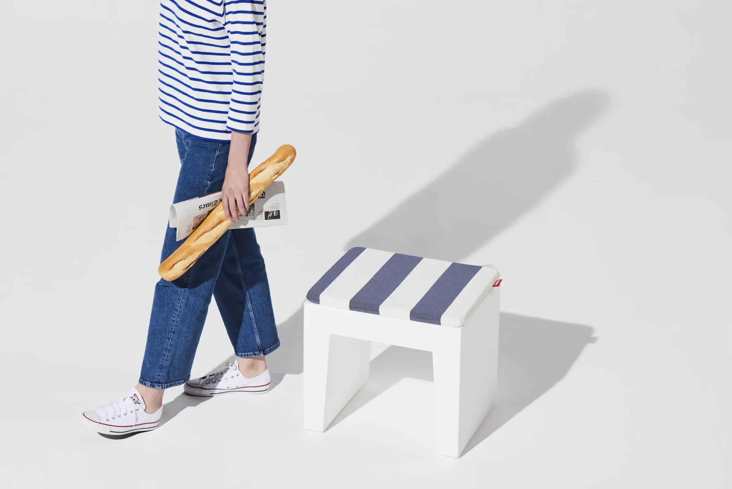 Coussin D'extérieur Tissu Bleu / Pour Tabouret Concrete Seat - Tissu Olefin - Fatboy