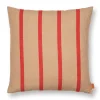 Coussin Grand Tissu Beige / Lin & Coton - 50 X 50 Cm - Ferm Living