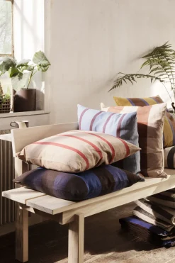 Coussin Grand Tissu Beige / Lin & Coton - 50 X 50 Cm - Ferm Living