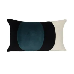 Coussin Lune Tissu Bleu / Velours - 50 X 30 Cm - Maison Sarah Lavoine