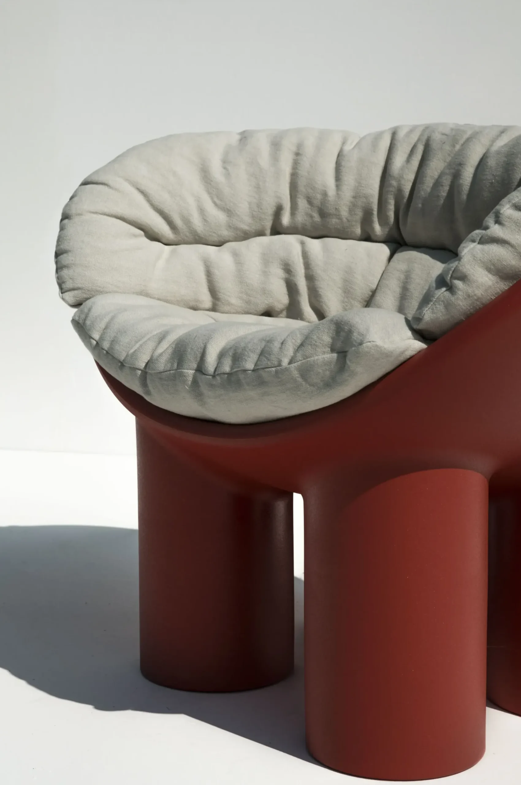 Coussin Tissu Blanc Beige Indoor / Pour Fauteuil Roly Poly - Driade