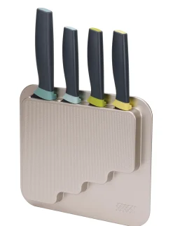 Couteau De Cuisine Doorstore Plastique Noir / Set 4 Couteaux + Support Adhesif - Joseph Joseph