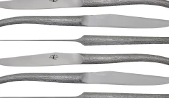 Couteau De Table Log Metal Par Philippe Starck / Lot De 6 - Forge De Laguiole