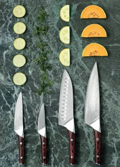 Couteau D'Office Nordic Kitchen Bois Bois Naturel Metal / Acier De Damas & Bois Pakka - Eva Solo