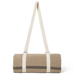 Couverture De Pique-Nique Yard Picnic Tissu Beige / 180 X 180 Cm - Sangle De Transport - Ferm Living