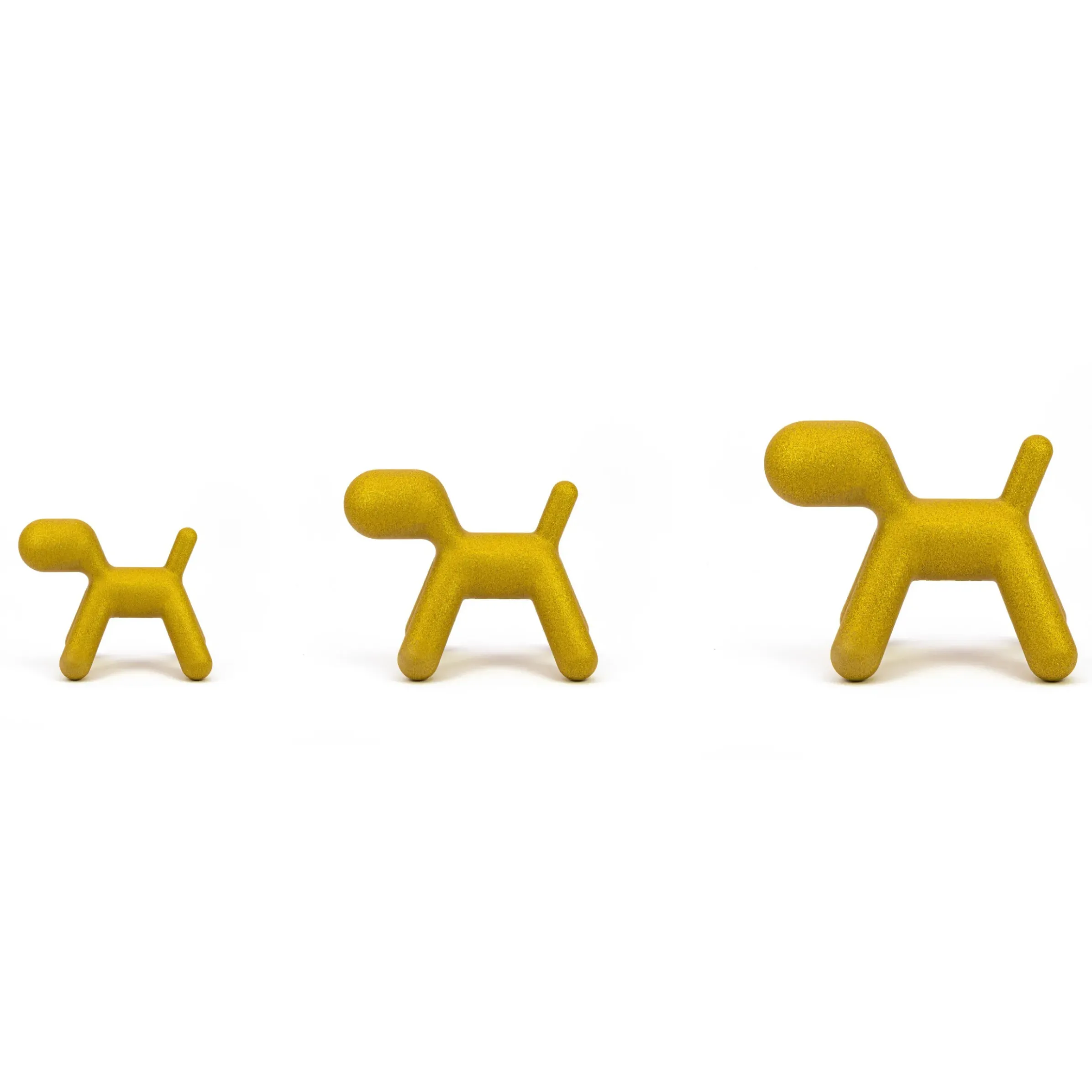 Décoration Puppy Small Plastique Jaune / L 42 Cm - Paillete : Edition Limitee Noel 2021 - Magis