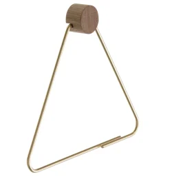 Derouleur De Papier Toilette Brass Bois Or Bois Naturel Metal - Ferm Living