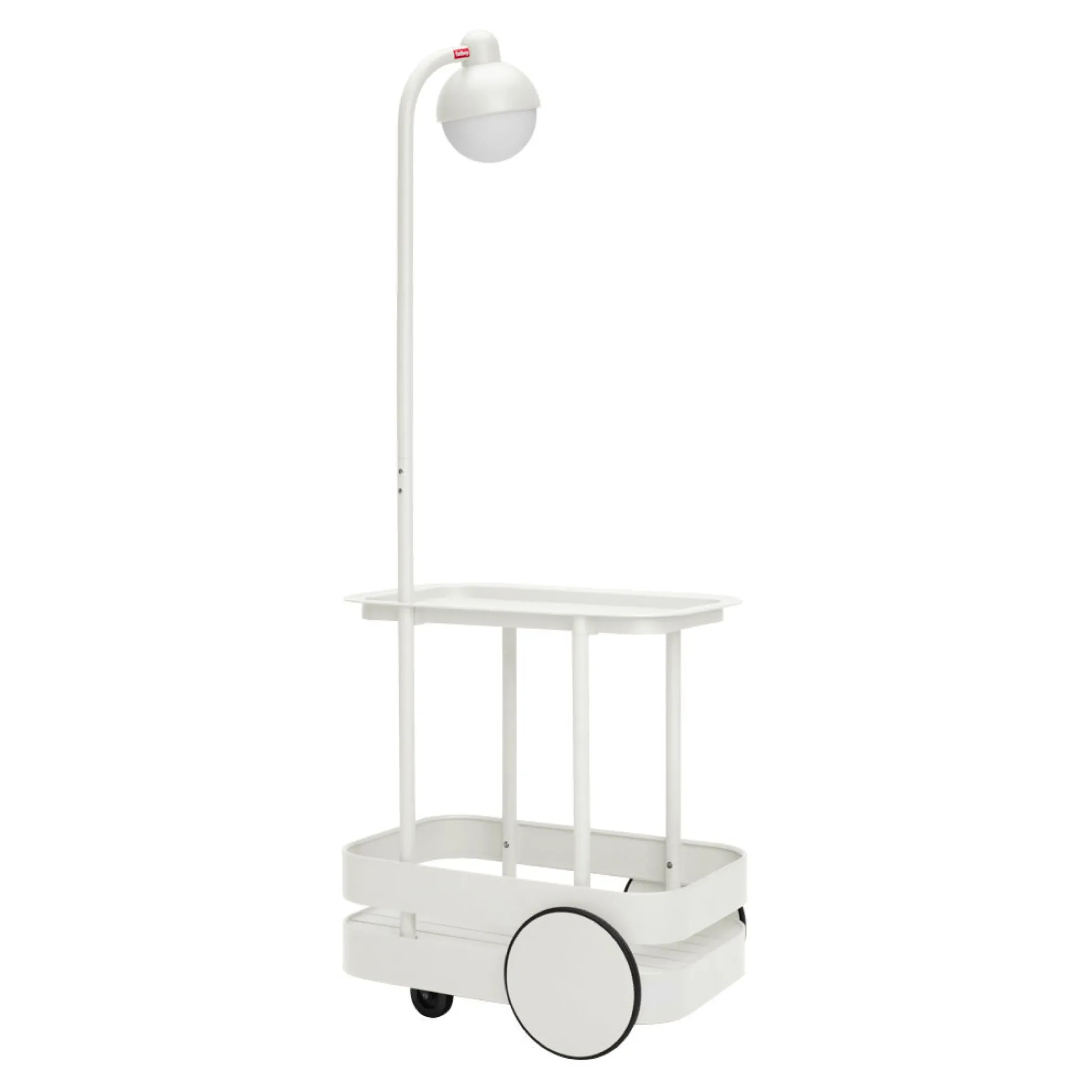 Desserte Jolly Trolley Metal Gris / Lampe Sans Fil Recharge Usb - 78 X 55 X H 200 Cm - Fatboy