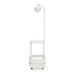 Desserte Jolly Trolley Metal Gris / Lampe Sans Fil Recharge Usb - 78 X 55 X H 200 Cm - Fatboy