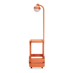Desserte Jolly Trolley Metal Orange / Lampe Sans Fil Recharge Usb - 78 X 55 X H 200 Cm - Fatboy
