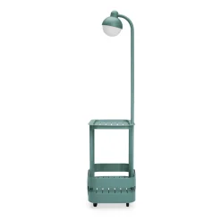 Desserte Jolly Trolley Metal Vert / Lampe Sans Fil Recharge Usb - 78 X 55 X H 200 Cm - Fatboy