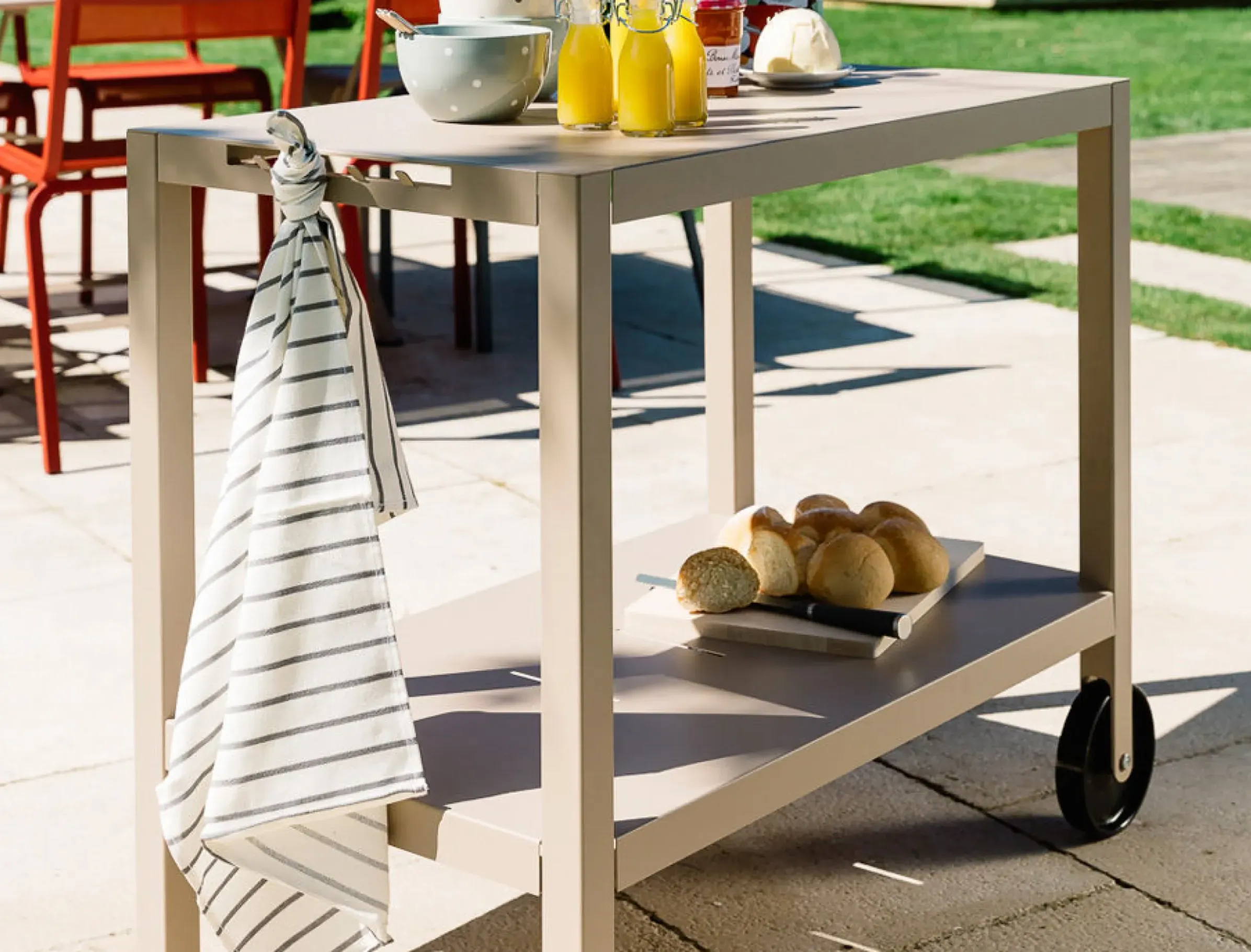 Desserte Quiberon Metal Blanc / Support A Plancha - Fermob