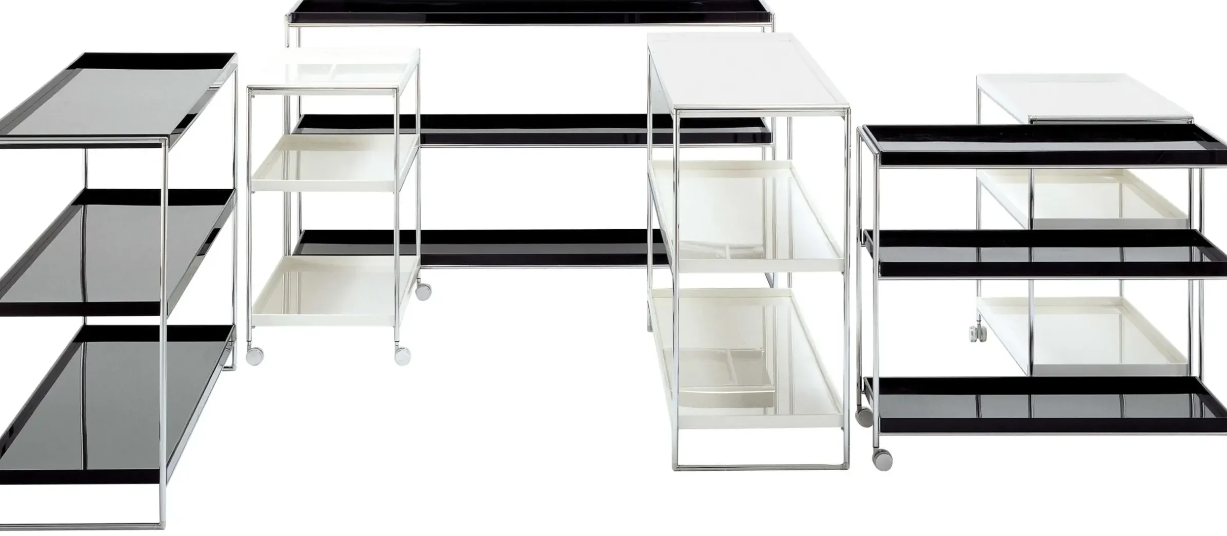 Desserte Trays Plastique/ Roulettes - Kartell