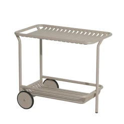 Desserte Week-End Metal Beige / Aluminium - Roulettes - Petite Friture