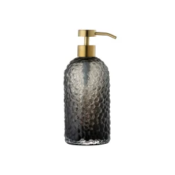 Distributeur De Savon Liquide Arura Small Verre Noir / Verre Texture - O 7 X H 16 Cm - Aytm