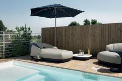 Dormeuse Exterieur Brioni Outdoor Tissu/ L 101 X P 183 Cm - Rembourre - Kristalia