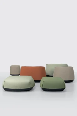 Dormeuse Exterieur Brioni Outdoor Tissu Vert / L 107 X P 156 Cm - Rembourre - Kristalia