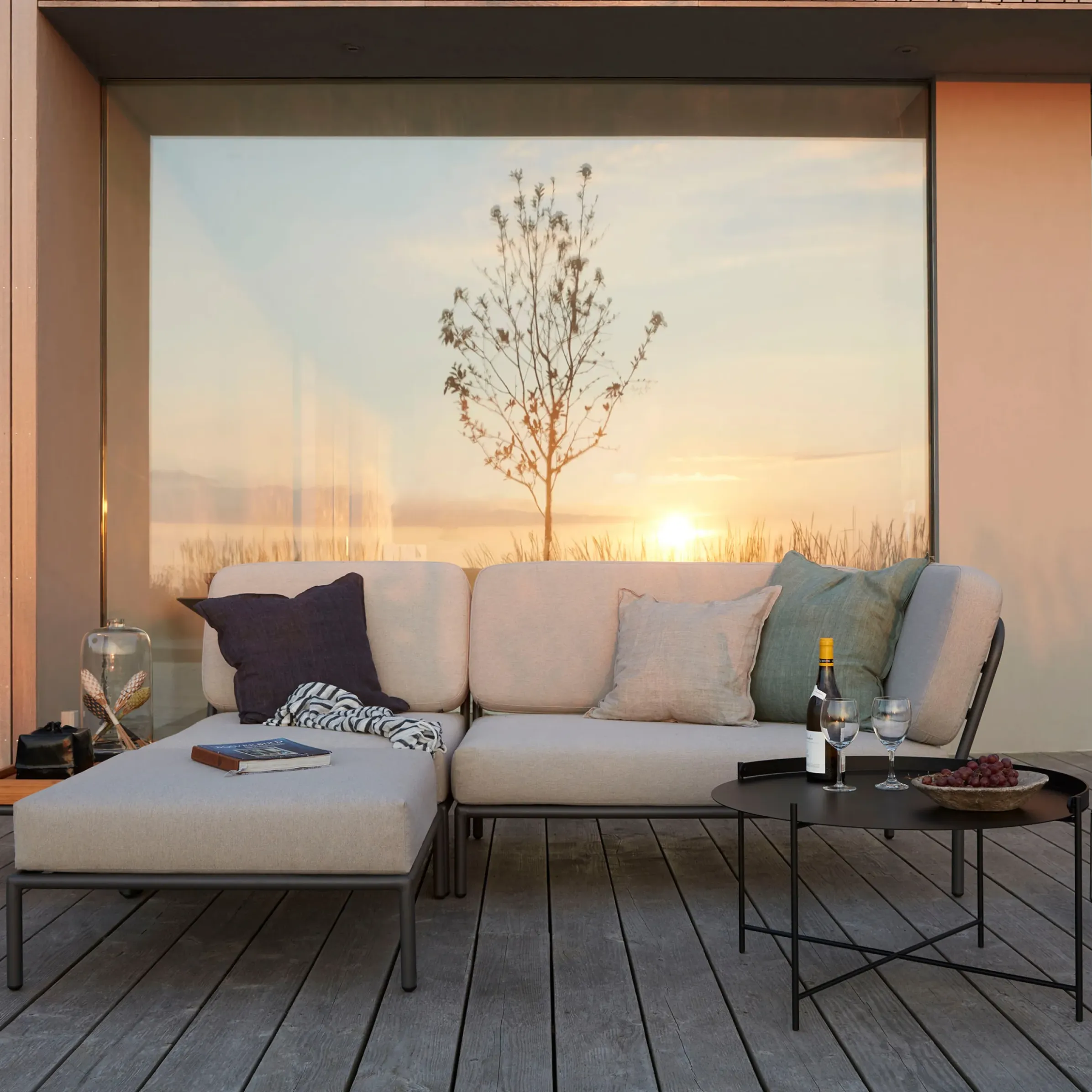 Dormeuse Exterieur Level Tissu Beige / P 139 Cm - Houe