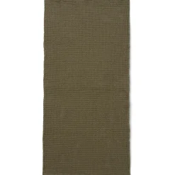 Drap De Bain Organic Tissu Vert / 140 X 70 Cm - Nid D'Abeille - Ferm Living