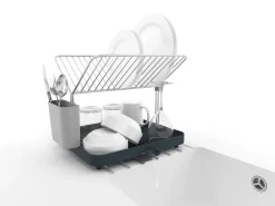Egouttoir Y-Rack Metal Plastique Gris Noir - Joseph Joseph