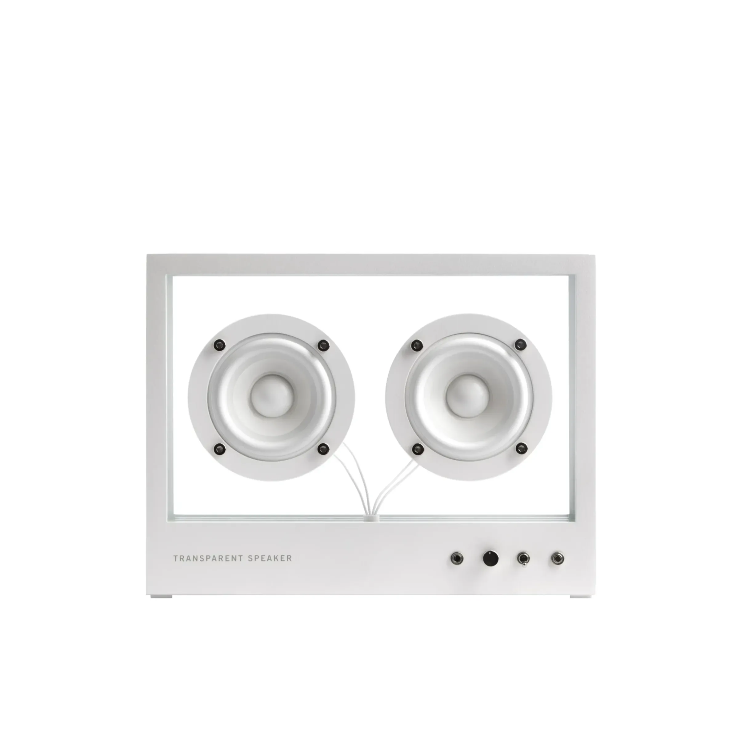Enceinte Small Verre Blanc Transparent / L 26 X H 20 Cm - Verre Trempe - Transparent Speaker