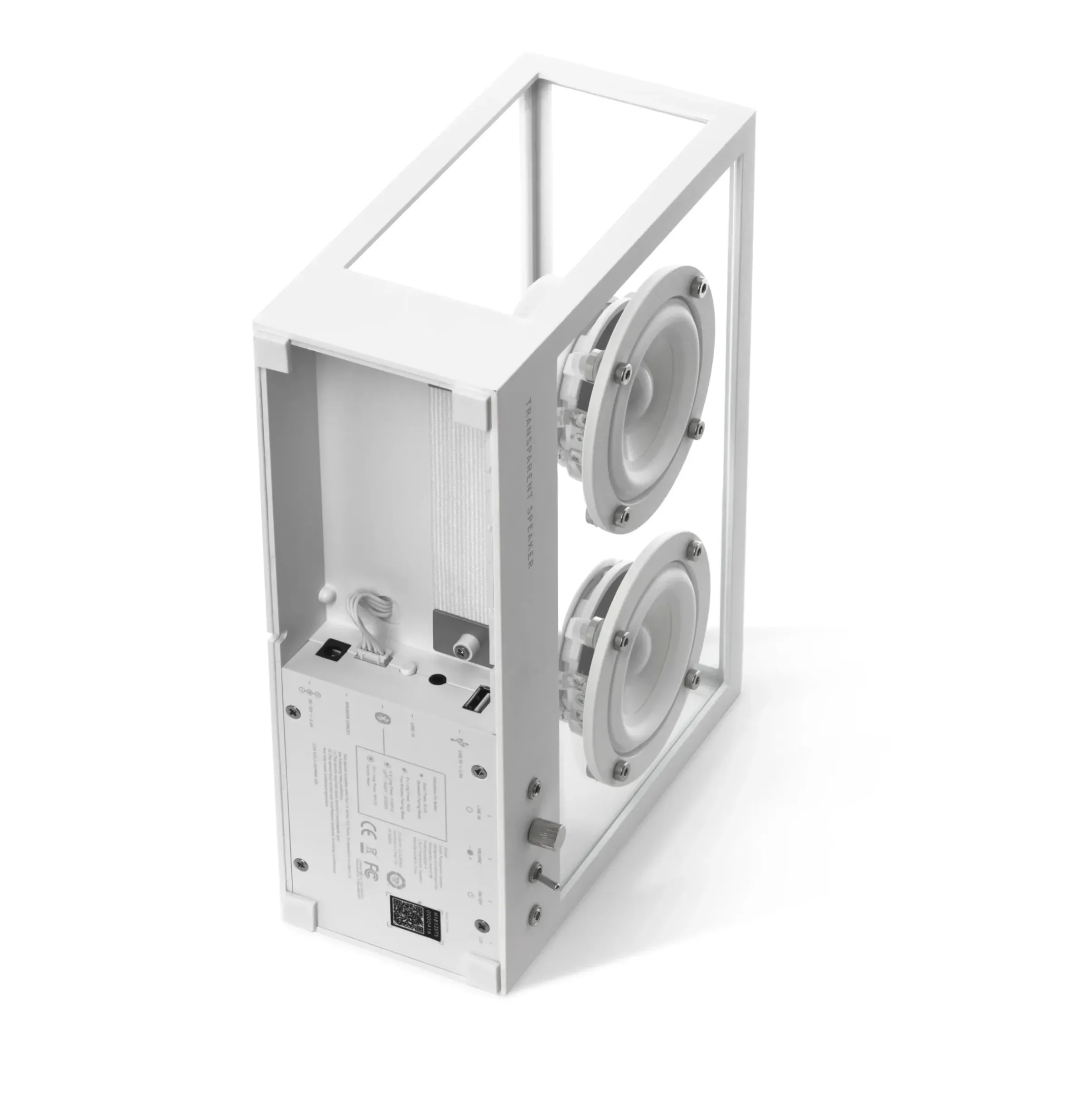 Enceinte Small Verre Blanc Transparent / L 26 X H 20 Cm - Verre Trempe - Transparent Speaker