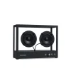 Enceinte Small Verre Noir Transparent / L 26 X H 20 Cm - Verre Trempe - Transparent Speaker