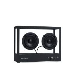 Enceinte Small Verre Noir Transparent / L 26 X H 20 Cm - Verre Trempe - Transparent Speaker