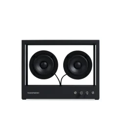 Enceinte Small Verre Noir Transparent / L 26 X H 20 Cm - Verre Trempe - Transparent Speaker