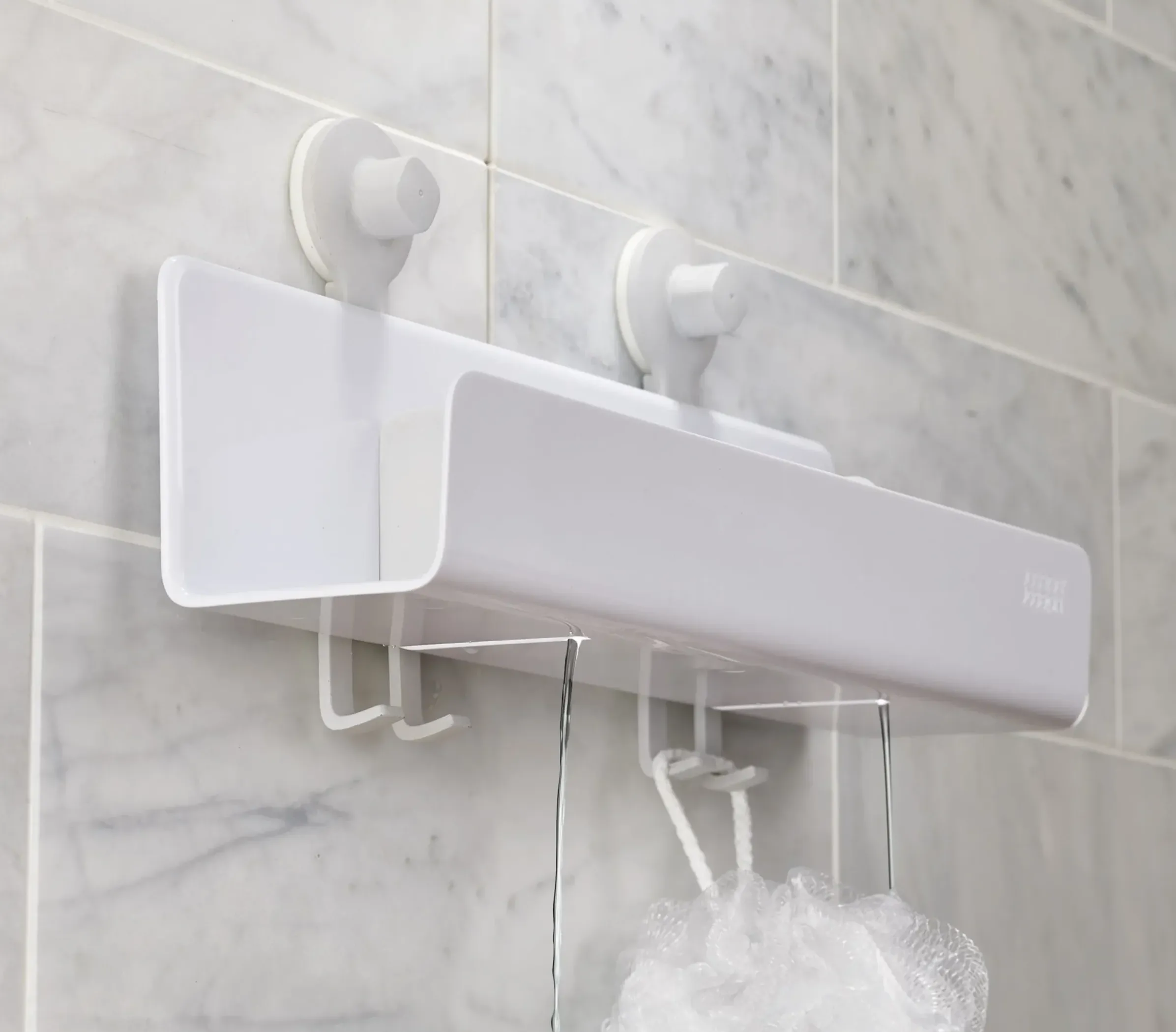 Etagere De Douche Easystore Large Plastique/ L 40 Cm - Ventouses Puissantes / Miroir Amovible - Joseph Joseph