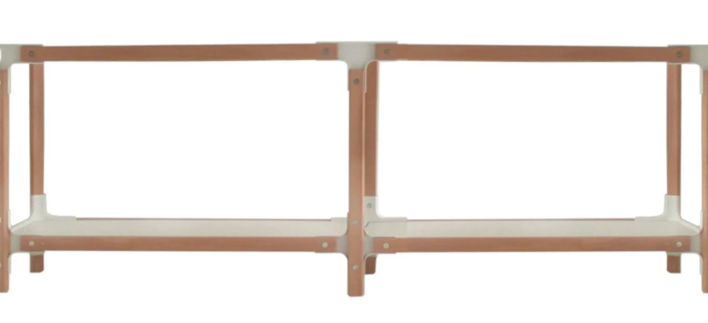 Etagere Steelwood Metal Blanc Bois Naturel / H 54 Cm - Magis