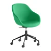 Fauteuil A Roulettes About A Chair Aac155 Tissu Vert / Rembourre - Tissu Integral - Hay