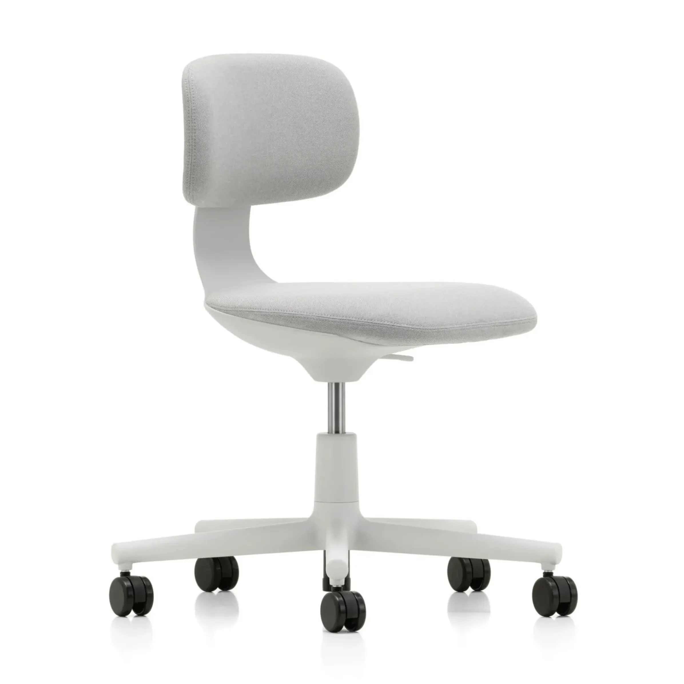 Fauteuil A Roulettes Rookie Tissu Gris / H 39 A 51 Cm - Vitra