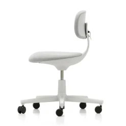 Fauteuil A Roulettes Rookie Tissu Gris / H 39 A 51 Cm - Vitra