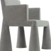 Fauteuil A Roulettes V.I.P. Chair Tissu Gris / Rembourre - Moooi