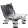 Fauteuil Bas Low Lita Plastique Blanc Noir / Edition Limitee 10 Ans - Slide
