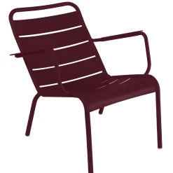 Fauteuil Bas Luxembourg Metal Rouge / Aluminium - Fermob