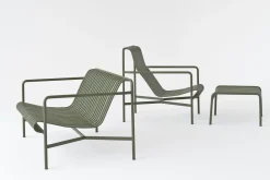 Fauteuil Bas Palissade Metal Vert / Dossier Haut - R & E Bouroullec - Hay