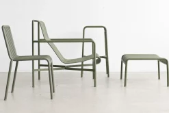 Fauteuil Bas Palissade Metal Vert / Dossier Haut - R & E Bouroullec - Hay
