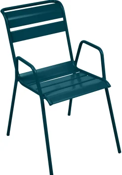Fauteuil Bridge Empilable Monceau Metal Bleu / L 52 Cm - Fermob