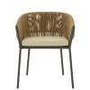 Fauteuil Bridge Lapel Plastique Beige / Rotin Synthetique - Coussin D'Assise - Cinna