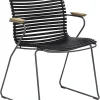 Fauteuil Click Plastique/ Accoudoirs Bambou - Houe