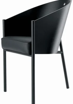 Fauteuil Costes Cuir Bois Noir - Driade