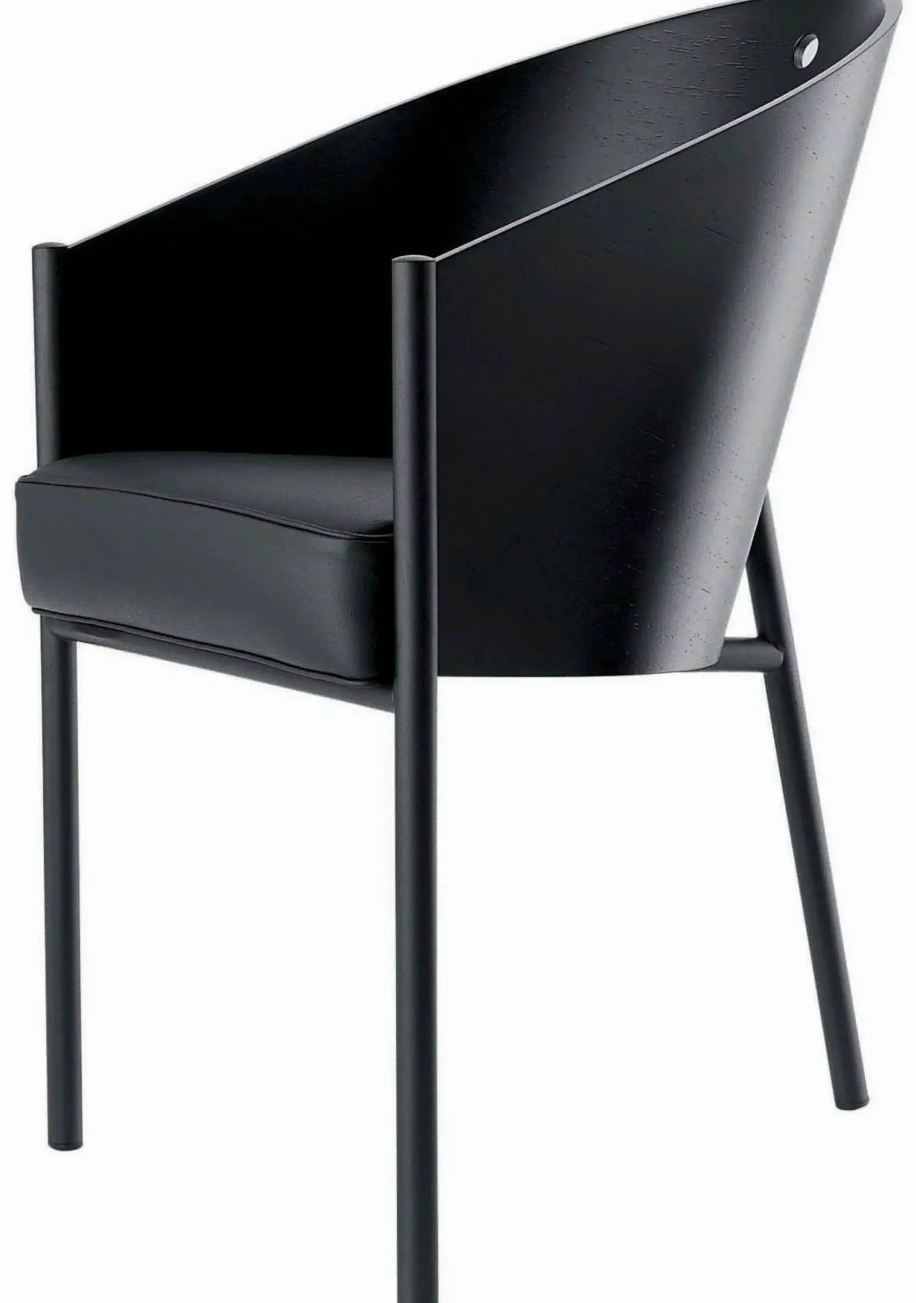 Fauteuil Costes Cuir Bois Noir - Driade
