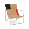 Fauteuil Desert Tissu Multicolore Beige / Structure Beige - Bouteilles Plastique Recyclees - Ferm Living
