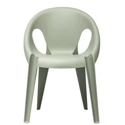 Fauteuil Empilable Bell Plastique Vert Gris / By Konstantin Grcic / Polypropylene Recycle - Eco-Concu - Magis