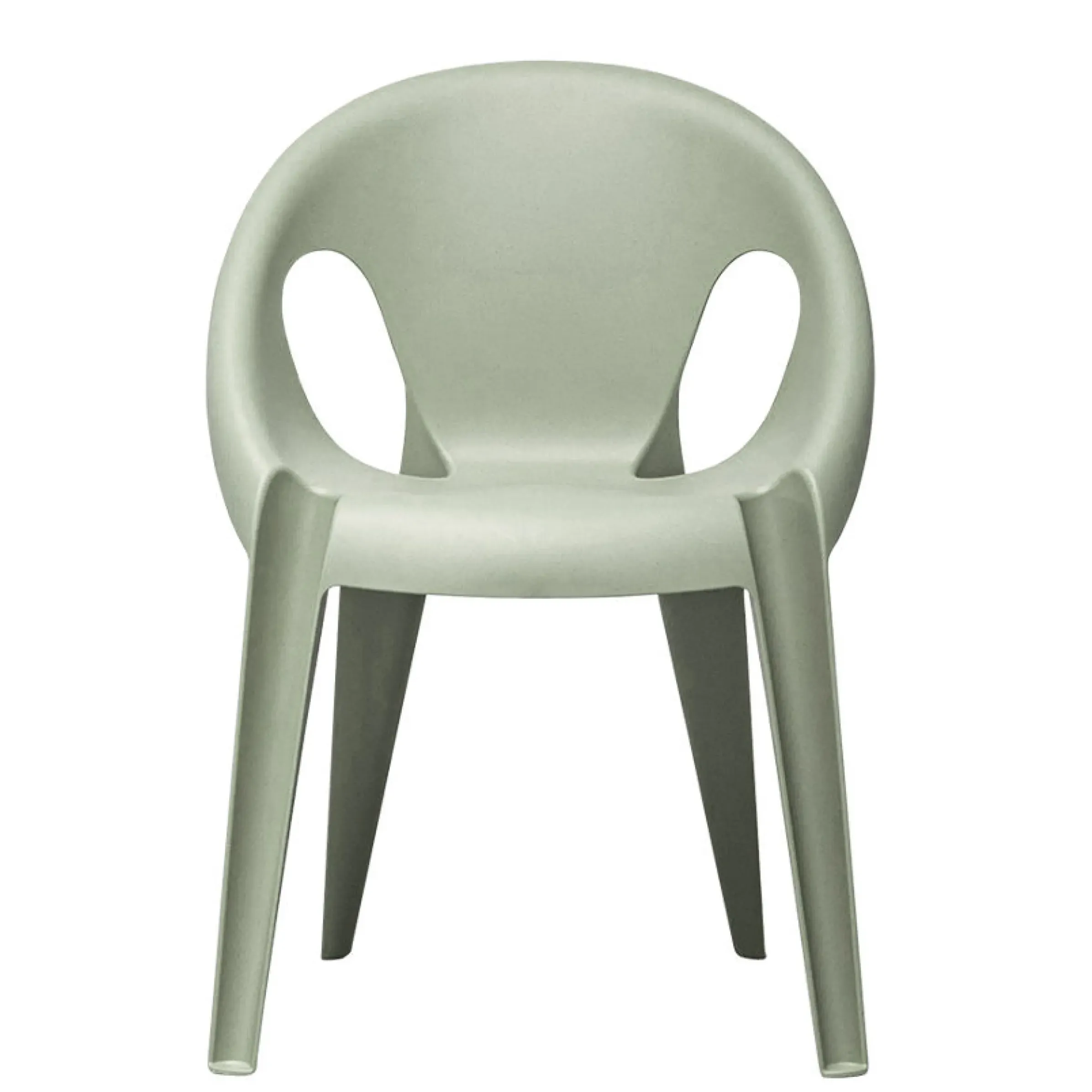 Fauteuil Empilable Bell Plastique Vert Gris / By Konstantin Grcic / Polypropylene Recycle - Eco-Concu - Magis