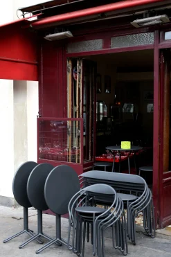 Fauteuil Empilable Huggy Bistro Chair Metal Noir / Aluminium - Maiori