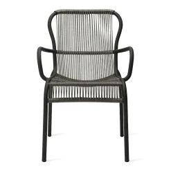 Fauteuil Empilable Loop Plastique Gris / Cordage Polypropylene Tisse Main - Vincent Sheppard