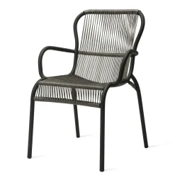 Fauteuil Empilable Loop Plastique Gris / Cordage Polypropylene Tisse Main - Vincent Sheppard